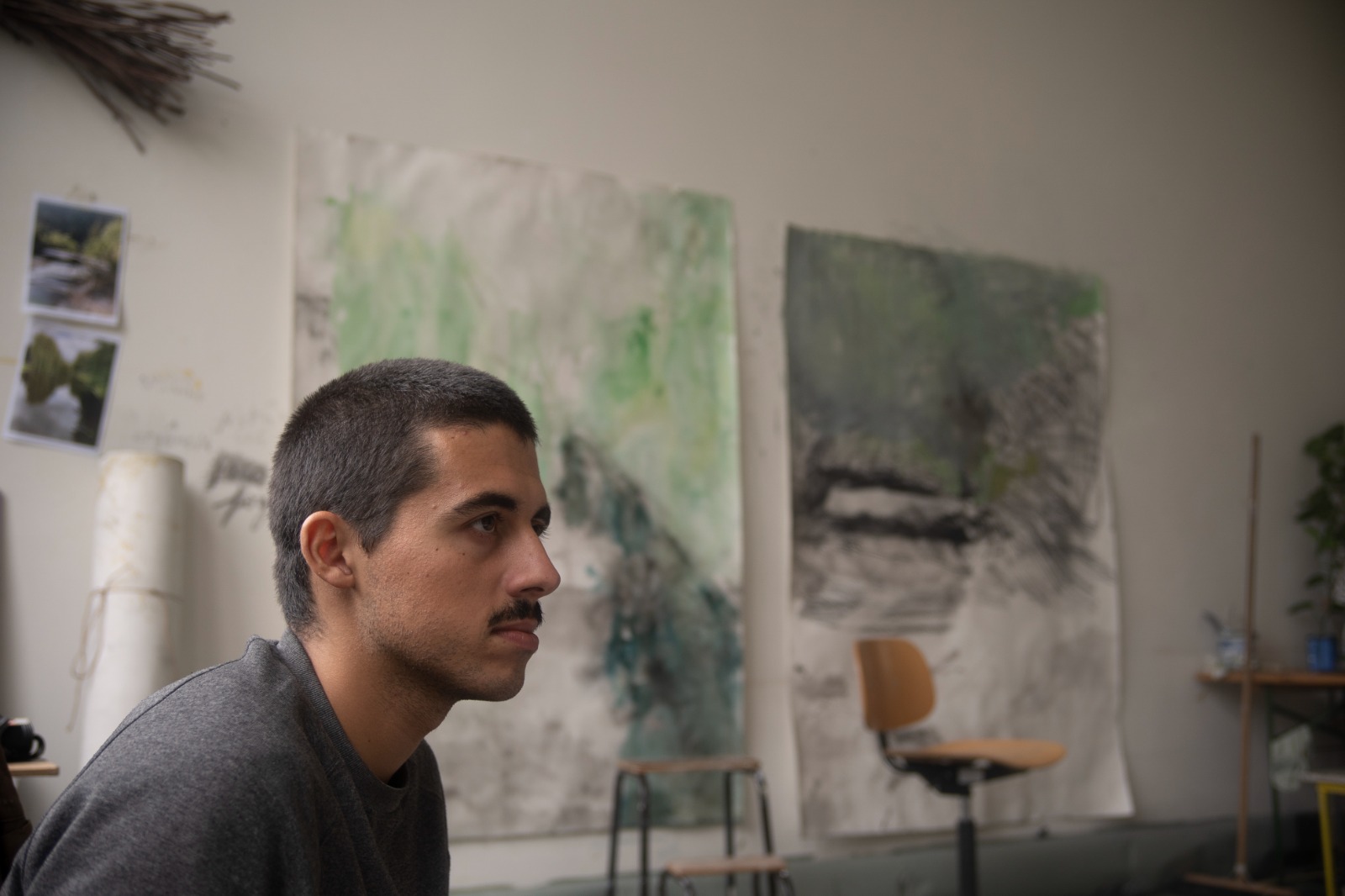 Photo of Tiago in his studio
